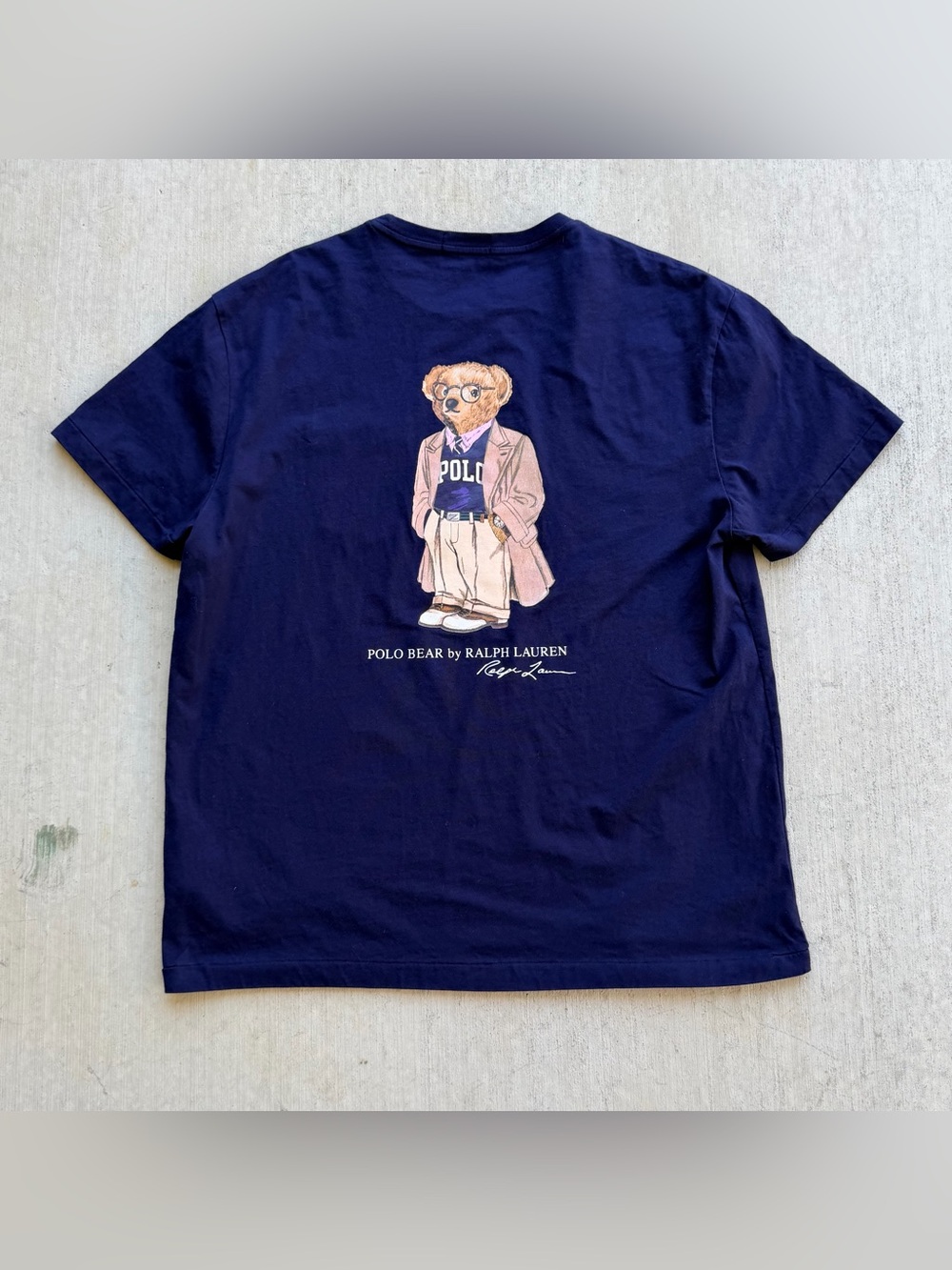 Ralph Lauren Polo Bear T Shirt Pocket Spell Out Size Large